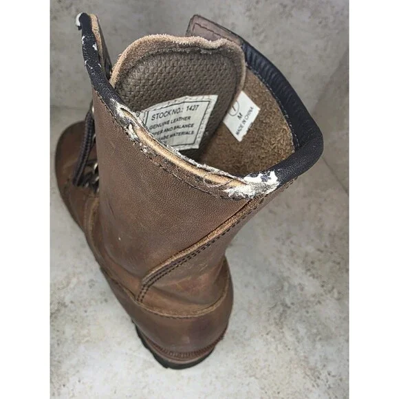 Ad Tec Work Boots Mens Sz 7M Brown Oil Tanned Leather Water Resistant 1427 Shoes - Picture 15 of 15